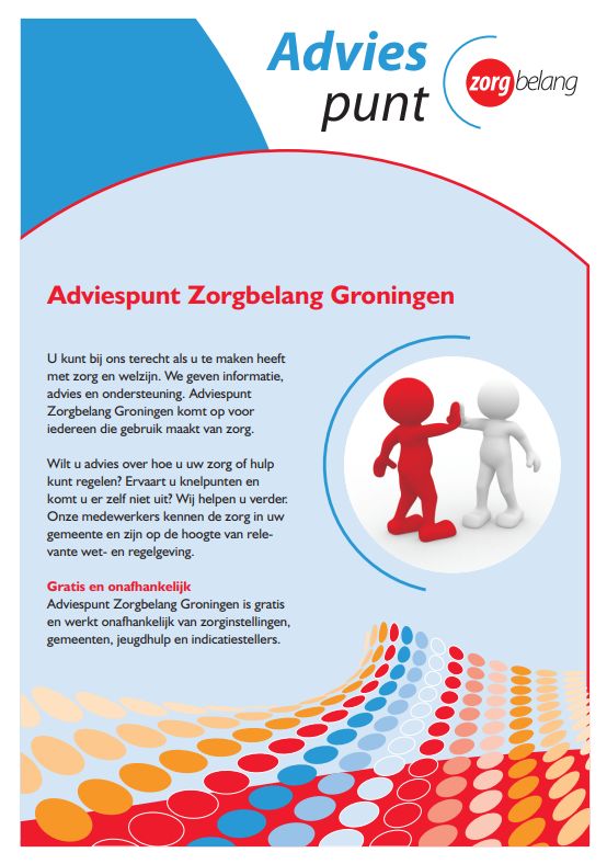 Flyer Adviespunt Zorgbelang  Zorgbelang Groningen